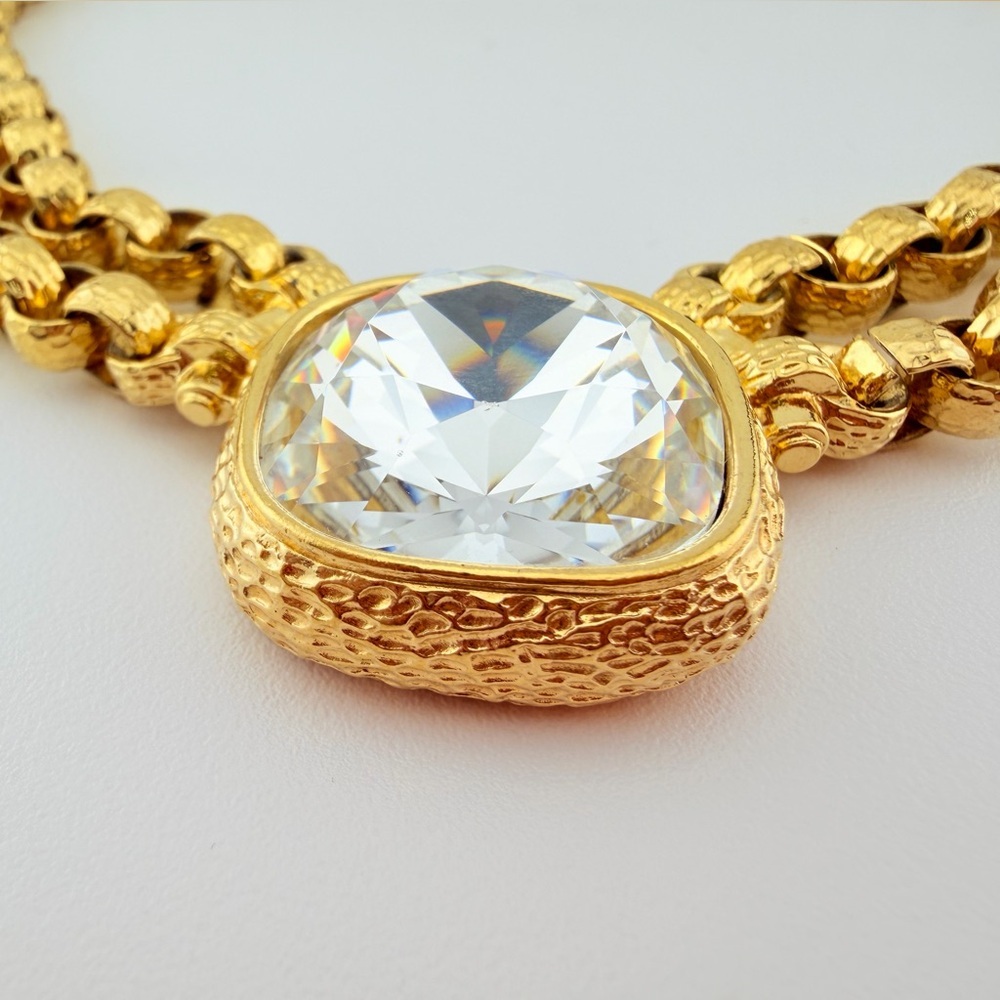 Rare vintage Swarovski chunky link chain necklace - Picture 3 of 15